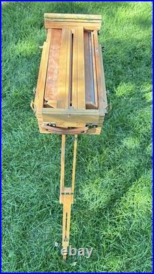 Mabef Italian Made French Style Field Easel Paint Box with Estate Provenance Mabef Italian Made French Style Field Easel Paint Box with Estate Provenance