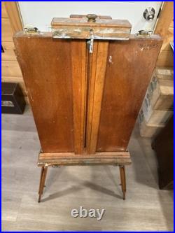 Mabef M22 Art Easel & Tray Italy Oil Painting Wood Folding Art Tool Packable