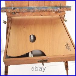 Mabef M22 Art Easel & Tray Italy Oil Painting Wood Folding Art Tool Packable EUC