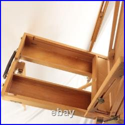 Mabef M22 Art Easel & Tray Italy Oil Painting Wood Folding Art Tool Packable EUC