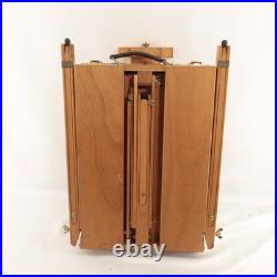Mabef M22 Art Easel & Tray Italy Oil Painting Wood Folding Art Tool Packable EUC