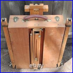 Mabef M22 Art Easel WithTray Made In Italy Oil Paintings Wood Folding Art Tool VTG