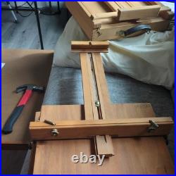 Mabef M22 Art Easel with Tray Made In Italy Oil Paintings Wood Folding Art Tool