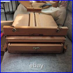 Mabef M22 Art Easel with Tray Made In Italy Oil Paintings Wood Folding Art Tool