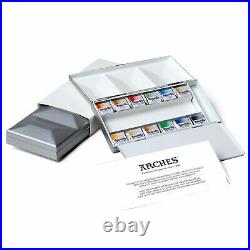 Maimeri Blu Artist Quality Watercolour Paint Metal Box Half Pan Set 12 Colours