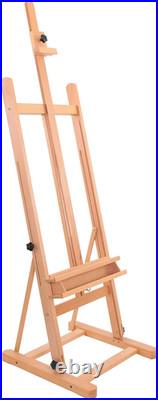 Medium Wooden Studio H Frame Easel with Storage Tray Adjustable to 96 High, H