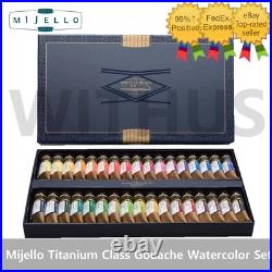 Mijello Mission Gold Class Titanium Class Gouache Watercolor Set of34 MWG-1534G