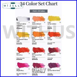 Mijello Mission Gold Class Titanium Class Gouache Watercolor Set of34 MWG-1534G