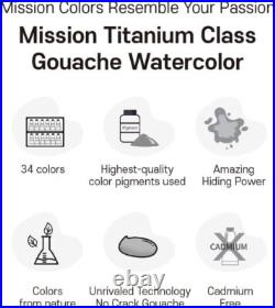 Mijello Mission Gold Titanium Class Gouache Watercolor MWG-1534G