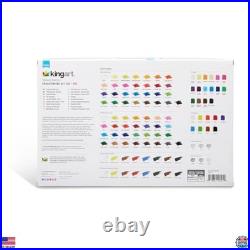 Mixed Media Art Set 115 Pc Wooden Case, Pencils, Pastels, Paints, Brushes