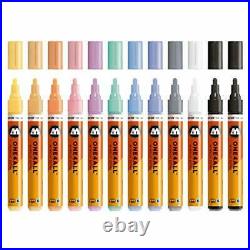 Molotow MO200165 Acrylic Marker One4All 227HS Pen Box Pastel Kit 4 mm 12 Markers