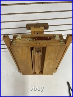 Monet French Travel Easel (Pochade Box) With Acrilic Paints And Brushes 16x20