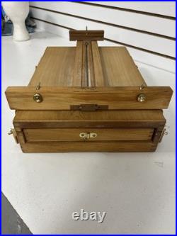 Monet French Travel Easel (Pochade Box) With Acrilic Paints And Brushes 16x20