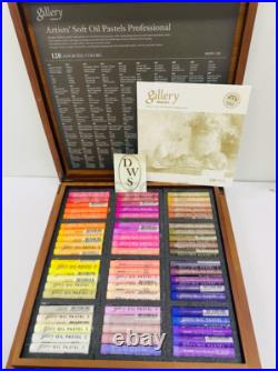 Mungyo Gallery Artist Soft Oil Pastels MOPV-120W Wooden Case 120 assorted colors