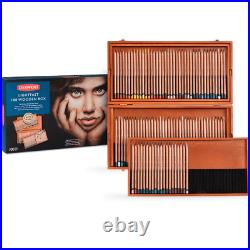NEW 100 Derwent Lightfast Coloured Pencils Professional Artists Wooden Box Set