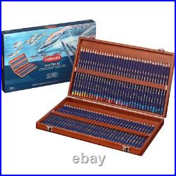 NEW 72 Derwent Inktense Coloured Pencils Mix With Water Professional Wooden Box