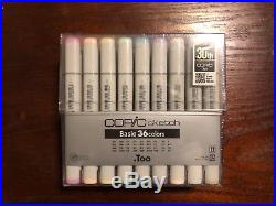NEW Copic Sketch Markers Basic Colors and CLAMP Selection BOX SET 60 MARKERS