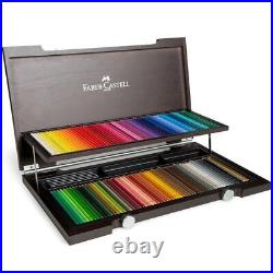 NEW! Faber Castell 120 Polychromos Colouring Pencils Wooden Box Set Drawing Art