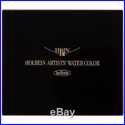 NEW Holbein Artists' Pan 48 Colors Set Cube Box Brush PN699