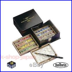 NEW Japan Holbein Artists Pan Water Color 48 Colors Set in Black lacquered Box