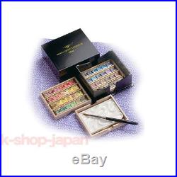 NEW Japan Holbein Artists Pan Water Color 48 Colors Set in Black lacquered Box