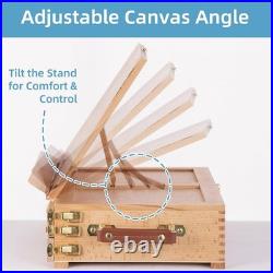 NEW Table Easel with Sketch Box Storage Beechwood Desktop Art Easel 3 Drawers