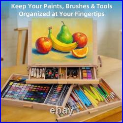 NEW Table Easel with Sketch Box Storage Beechwood Desktop Art Easel 3 Drawers