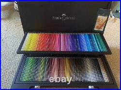 New Faber-Castell Polychromos Pencils Deluxe Wood Box Set of 120 Assorted Colors