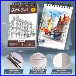 Nicpro 58 PCS Art Drawing Supplies Kit in Leather Case, Art Mechanical Pencil Se