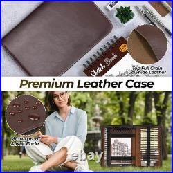 Nicpro 58 PCS Art Drawing Supplies Kit in Leather Case, Art Mechanical Pencil Se