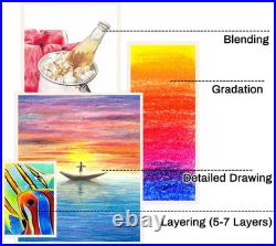 Oil-Based Colored Pencils Set for Adult Professional Coloring 3.7Mm Thick Core U