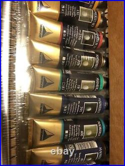 Old Holland And Maimeri Puro Oil Paints With mabef Wooden Box- new