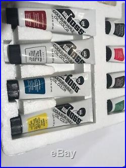 Open Box BOB ROSS Master Paint Set With VHS BRUSHES OIL COLORS