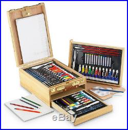 Painting Drawing Box Chest Deluxe Art Crafts Tools Supplies 104 Piece Artist Set