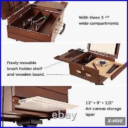 Painting Plein Air Easel Beech 1 VISWIN Portable Pochade Box Aluminum Tripod 2