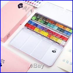 Paul Rubens 48 Colors Professional Solid Watercolor Paint With Iron Box Bright