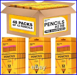 Pencils Bulk, Pencils #2 (48 Boxes), Number 2 Pencils, Pre-Sharpened Pencil Bulk