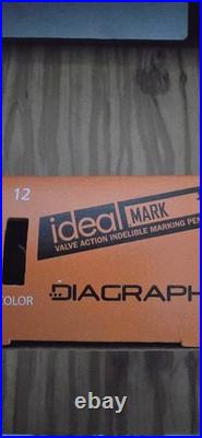 Permanent markers diagraph indelible markers (12) boxes (1) case