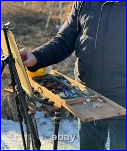 Plein Air Pochade Box Compact Portable Pastel & Oil Painting Travel Box