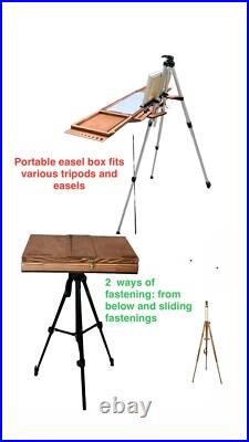 Plein Air Pochade Box Compact Portable Pastel & Oil Painting Travel Box