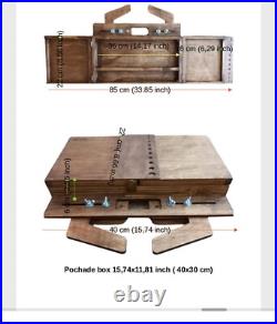 Plein Air Pochade Box Compact Portable Pastel & Oil Painting Travel Box