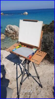 Plein Air Pochade Box, outdoor artist easel with Wings