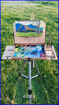 Plein Air Pochade Box, outdoor artist easel with Wings