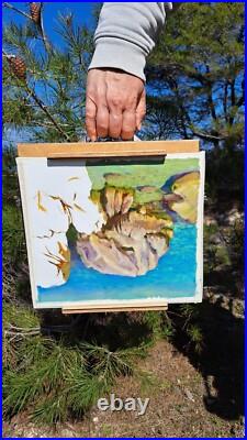 Plein Air Pochade Box, outdoor artist easel with Wings
