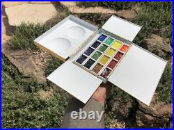 Plein Aire Artist Brass Watercolor Gouache Travel Paint Box Paintbox Palette