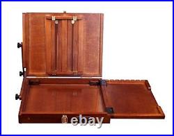 Pochade Box, Artists Adjustable Easel and Palette Box (CT-PB-0910) Brown