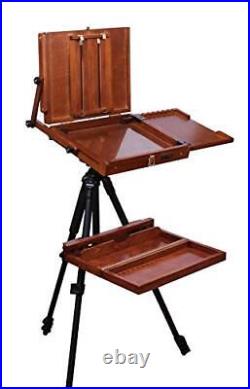 Pochade Box, Artists Adjustable Easel and Palette Box (CT-PB-0910) Brown