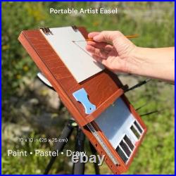 Pochade Box Plein Air Easel 10x10 Tripod Mount Portable Wooden Paint Box Pochade Box Plein Air Easel 10x10 Tripod Mount Portable Wooden Paint Box