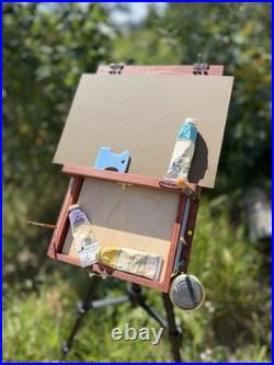 Pochade Box Plein Air Easel 10x10 Tripod Mount Portable Wooden Paint Box