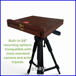 Pochade Box Plein Air Easel 10x10 Tripod Mount Portable Wooden Paint Box